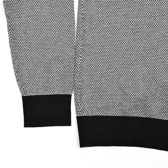 RAG & BONE Harrow Polo Shirt Mens XL Long Sleeve Wool Blend Knit Black Trim - Picture 5 of 12